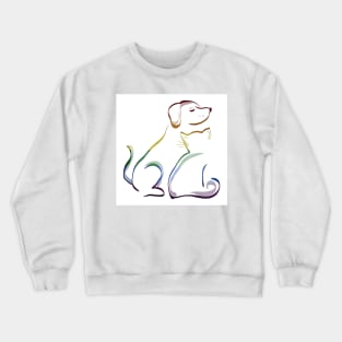 Gay Pride Cat & Dog Cuddling Crewneck Sweatshirt